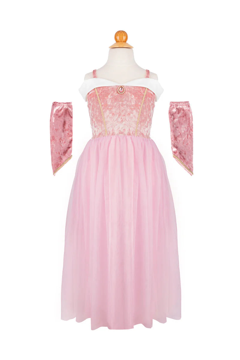 Great Pretenders Pink | Velvety Soft Sleeping Sweetheart Princess Gown with Arm Warmers