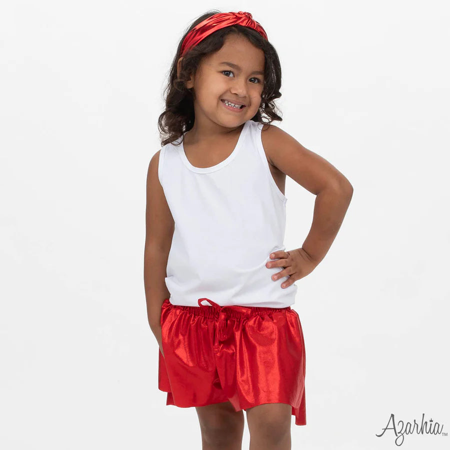Azarhia Red | Shimmer Top Knot Headband
