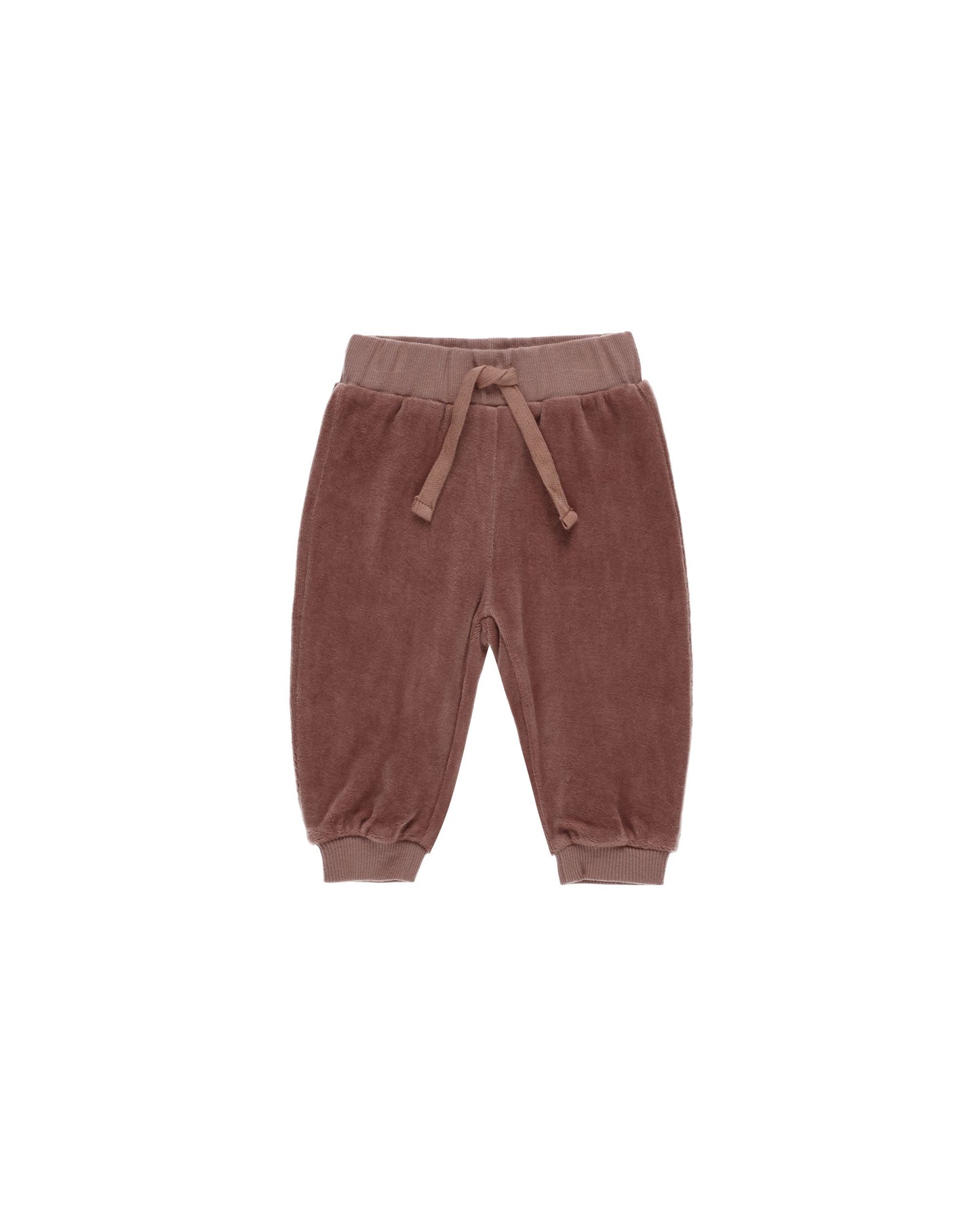 Quincy Mae Cranberry | Velour Relaxed Sweat Set