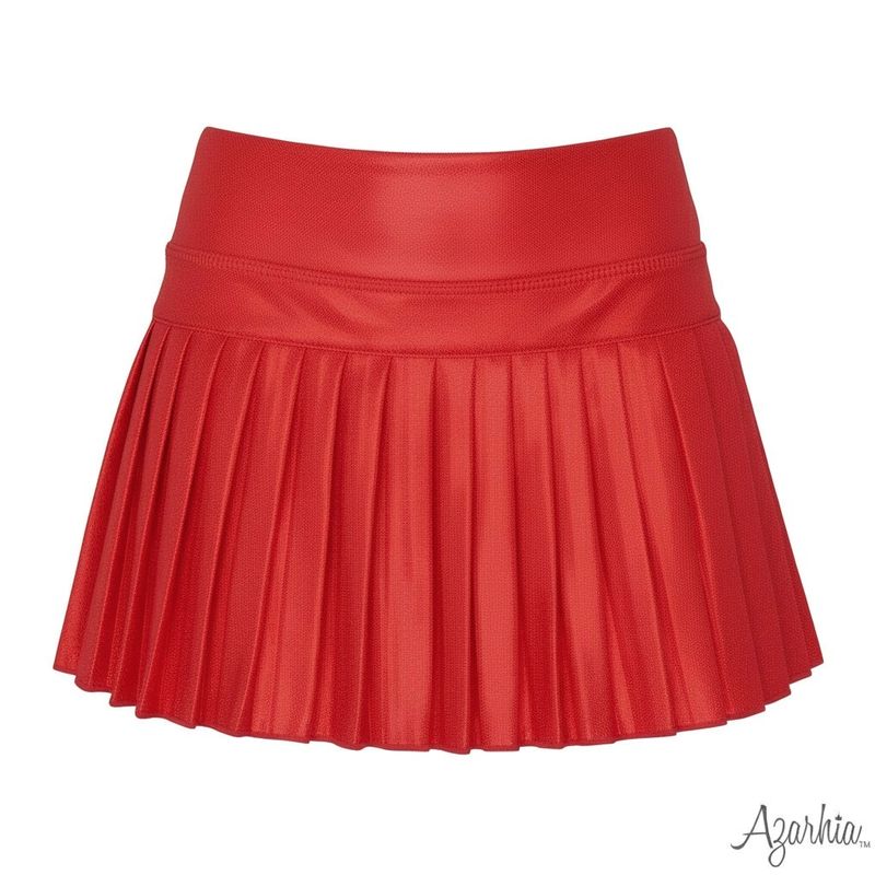 Azarhia Red | Shimmer Mini Pleated Skort