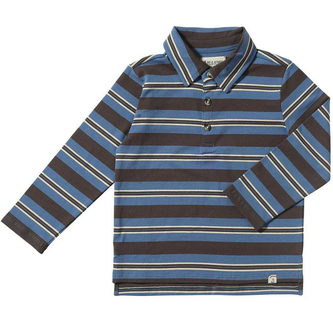 Me & Henry Grey Blue Stripe | Midway Polo