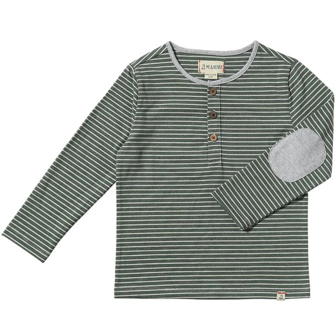 Me & Henry Green & White Stripe | Mascot Henley