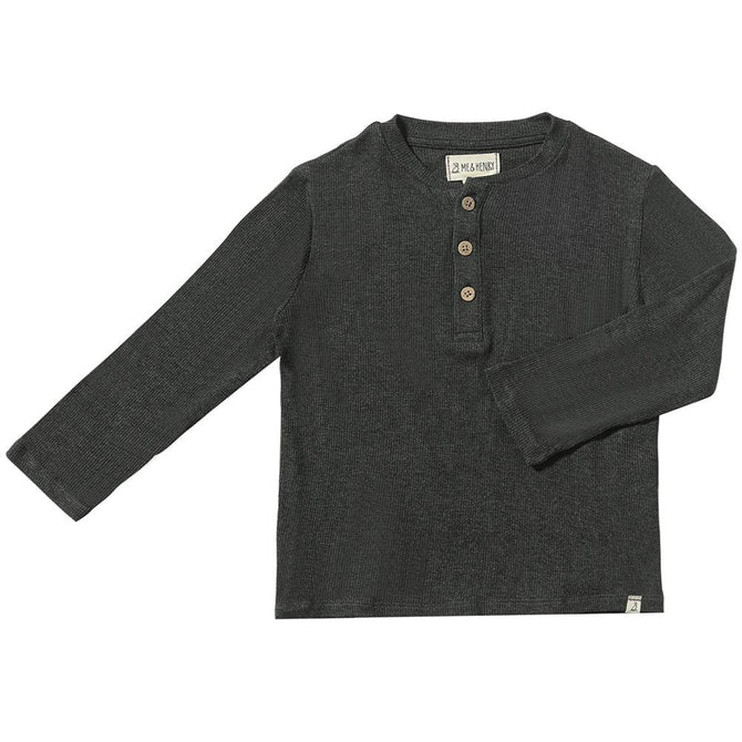 Me & Henry Charcoal | Adams Ribbed Henley