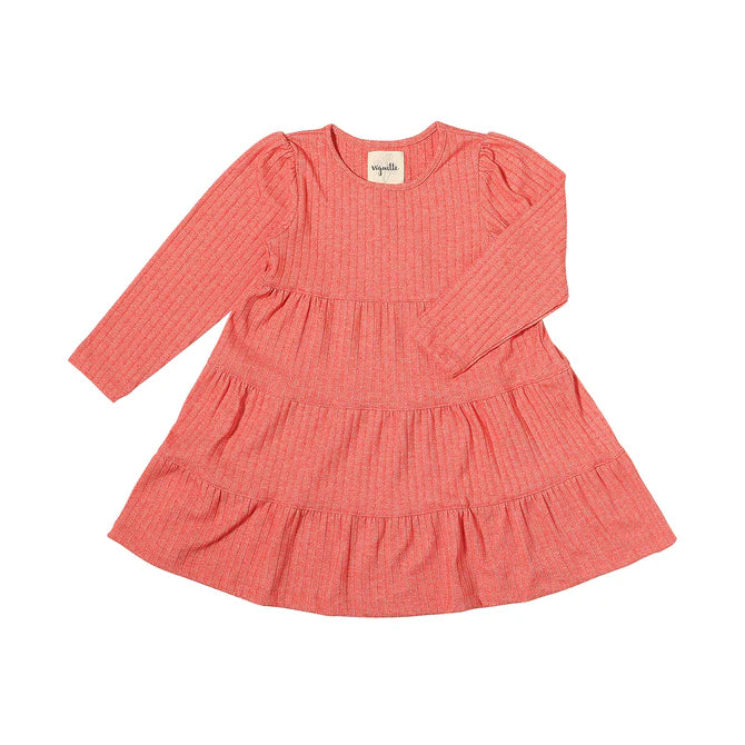 Vignette Coral | Iona Dress Long Sleeve