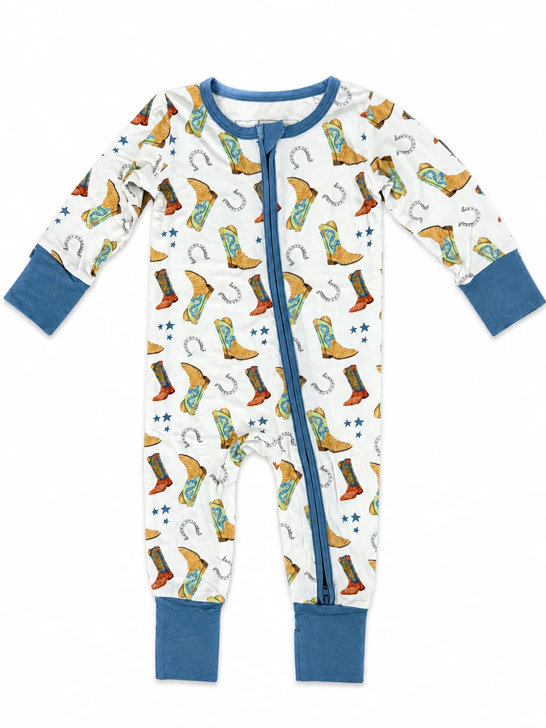Hollis Baker Blue Boots | Zipper Romper