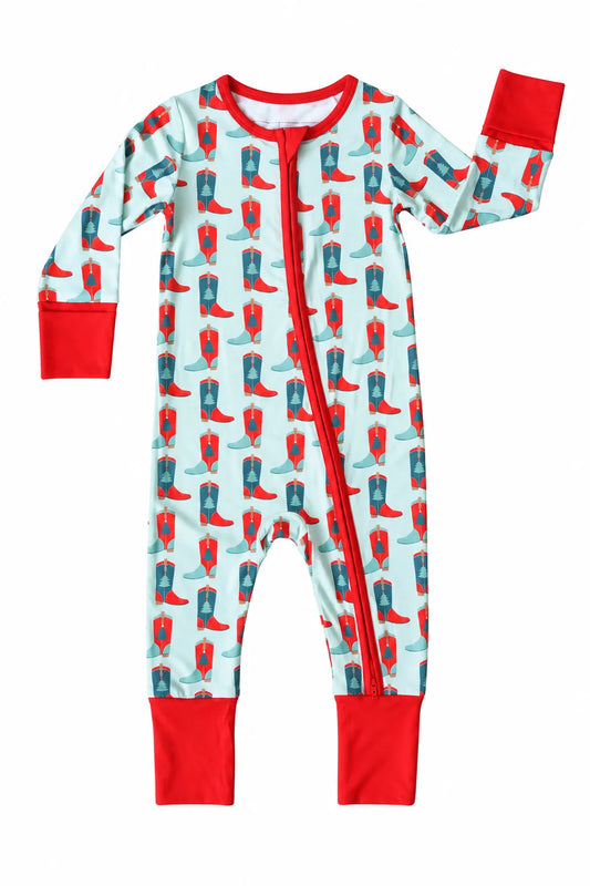 Hollis Baker Green | Holiday Boots Romper