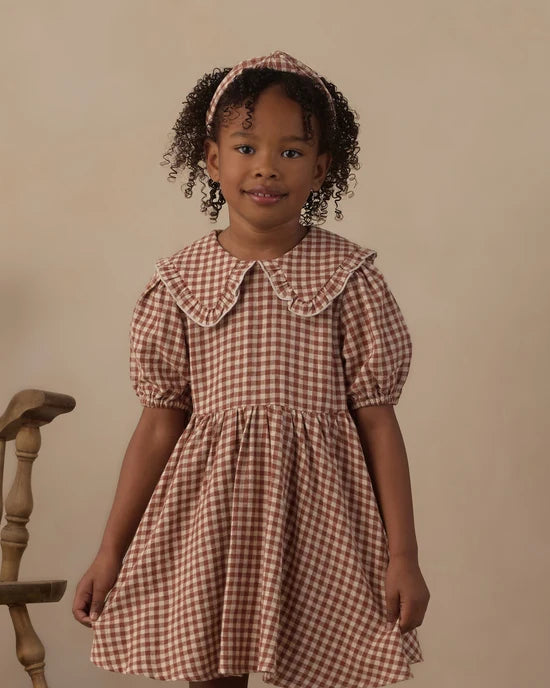 Rylee + Cru Brick Check | Camille Dress