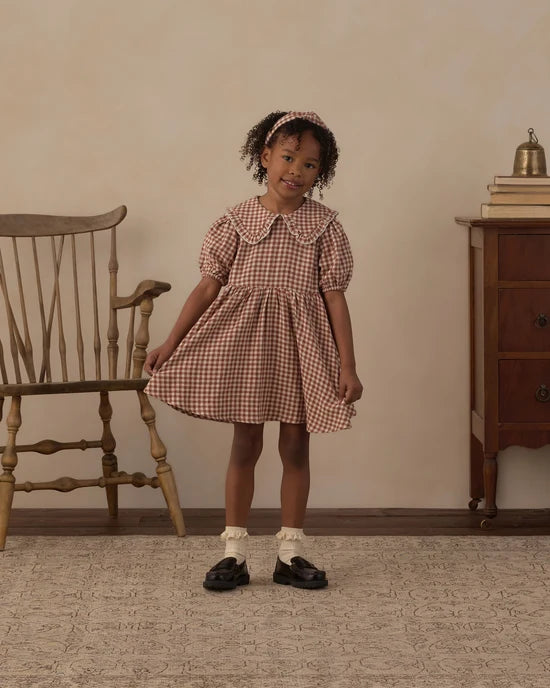 Rylee + Cru Brick Check | Camille Dress