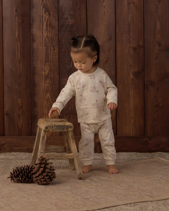 Rylee + Cru Natural Sparrows | Long Sleeve Tee + Pant Set