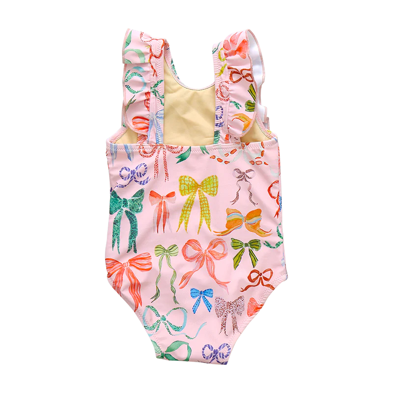 Pink Chicken Watercolor Bows | Katniss Swim Suit
