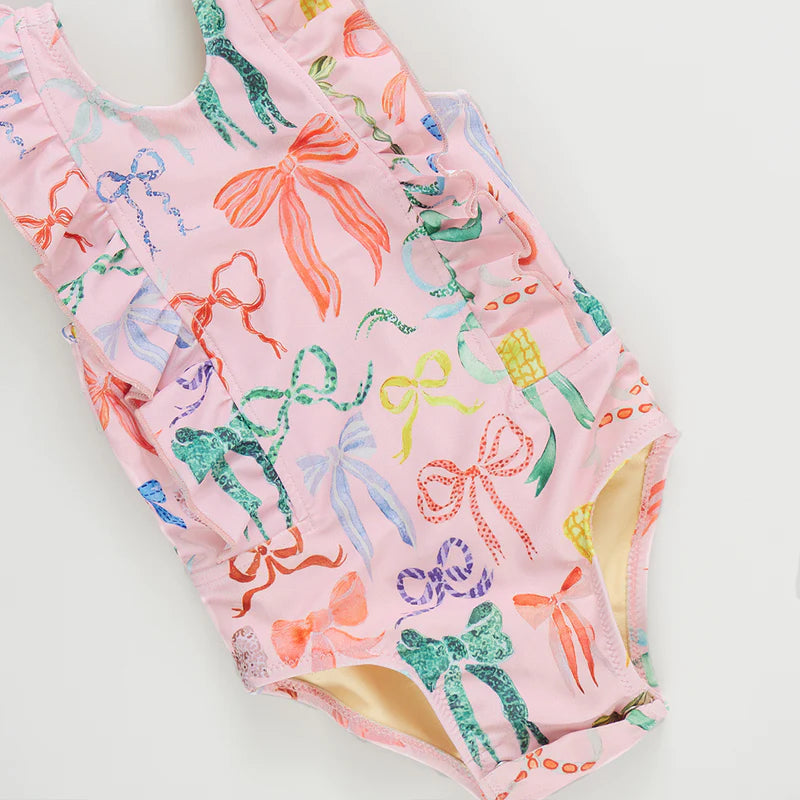 Pink Chicken Watercolor Bows | Katniss Swim Suit