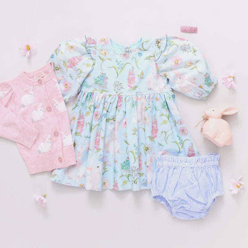 Pink Chicken Botanical Bunnies | Brooke Dress Set