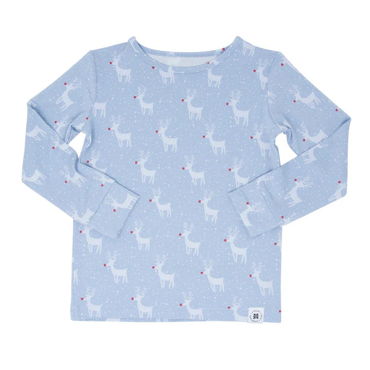 Sweet Bamboo Rudolph Blue | PJ Set