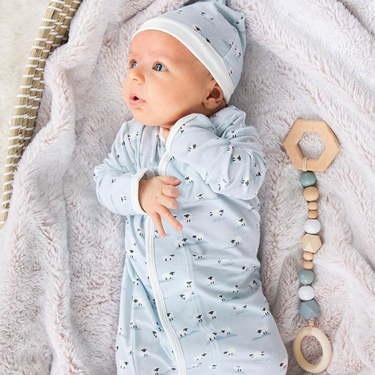 Magnetic Me Baa Baa Baby Blue | Modal Magnetic Gown Set