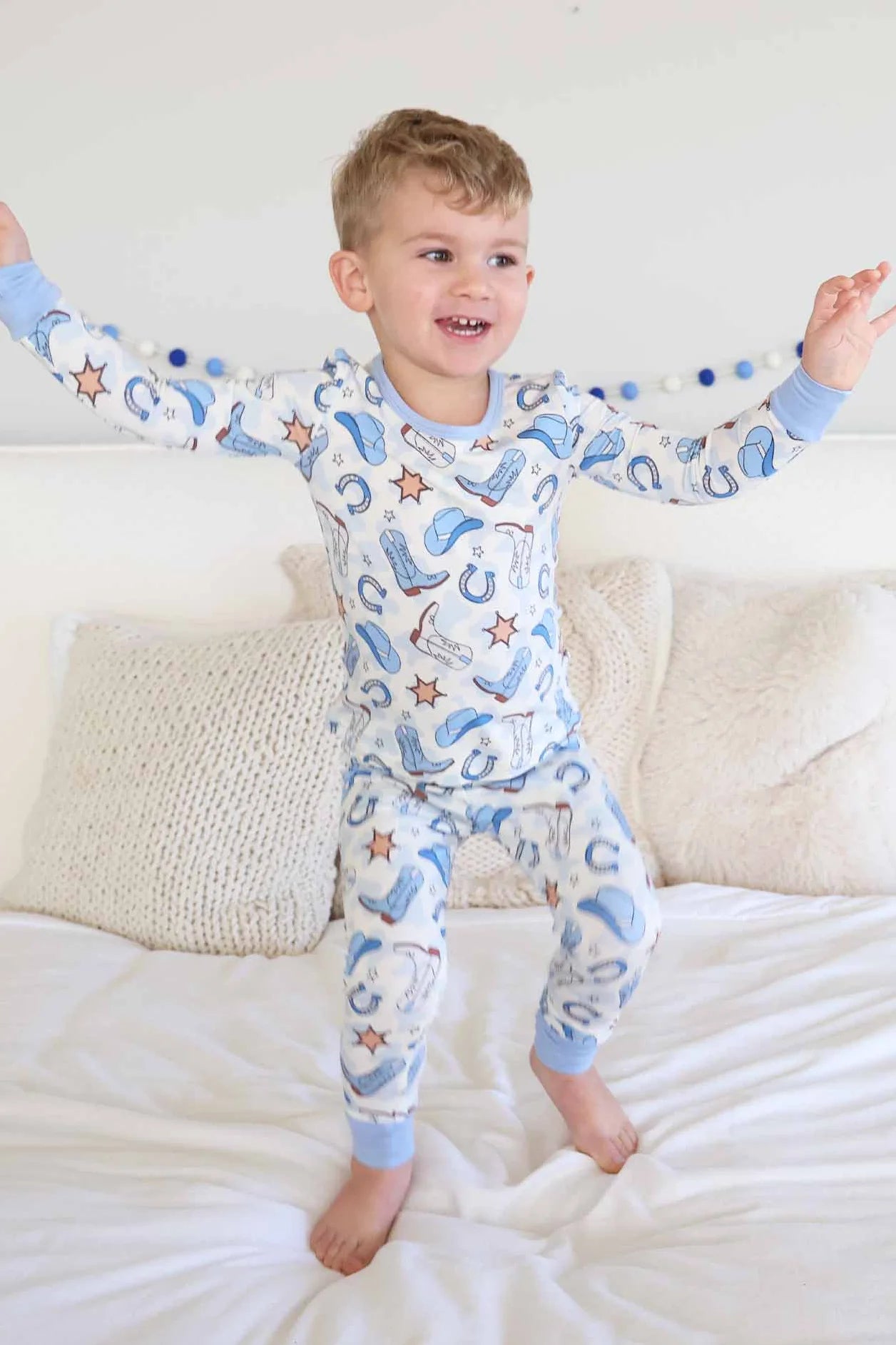 Caden Lane Blue | Rodeo Dreams Two Piece Pajama Set