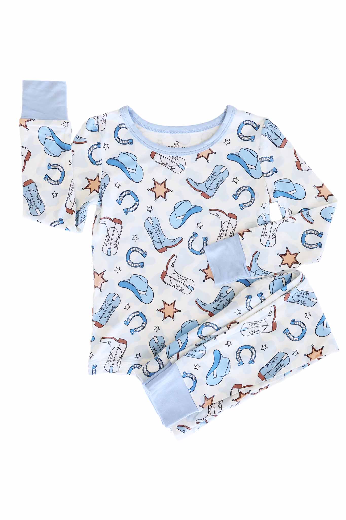 Caden Lane Blue | Rodeo Dreams Two Piece Pajama Set