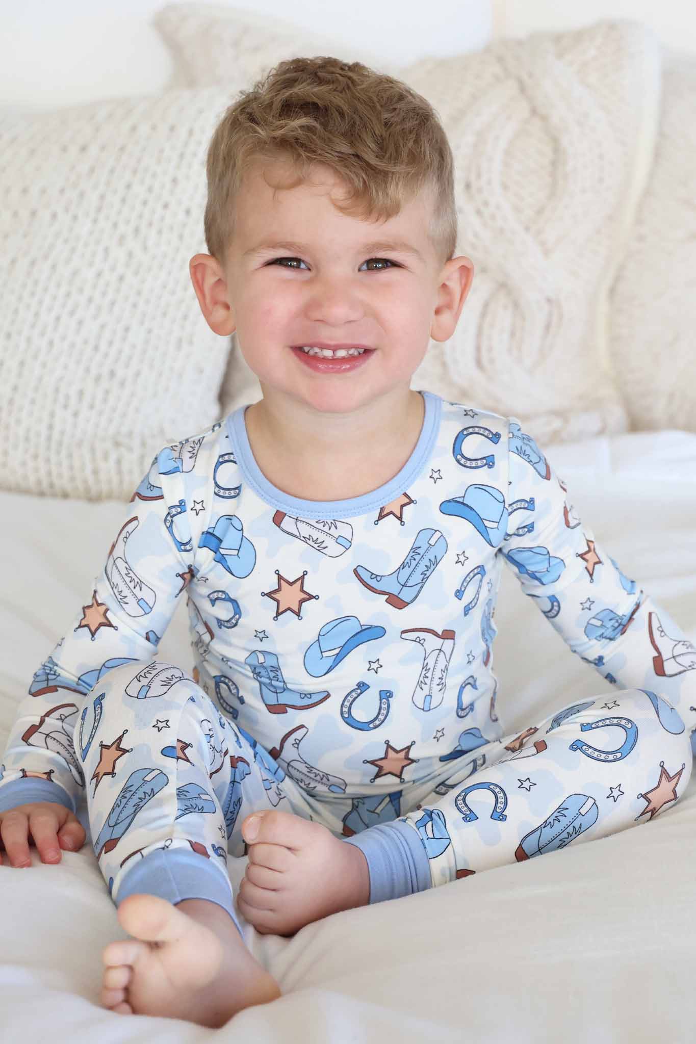Caden Lane Blue | Rodeo Dreams Two Piece Pajama Set