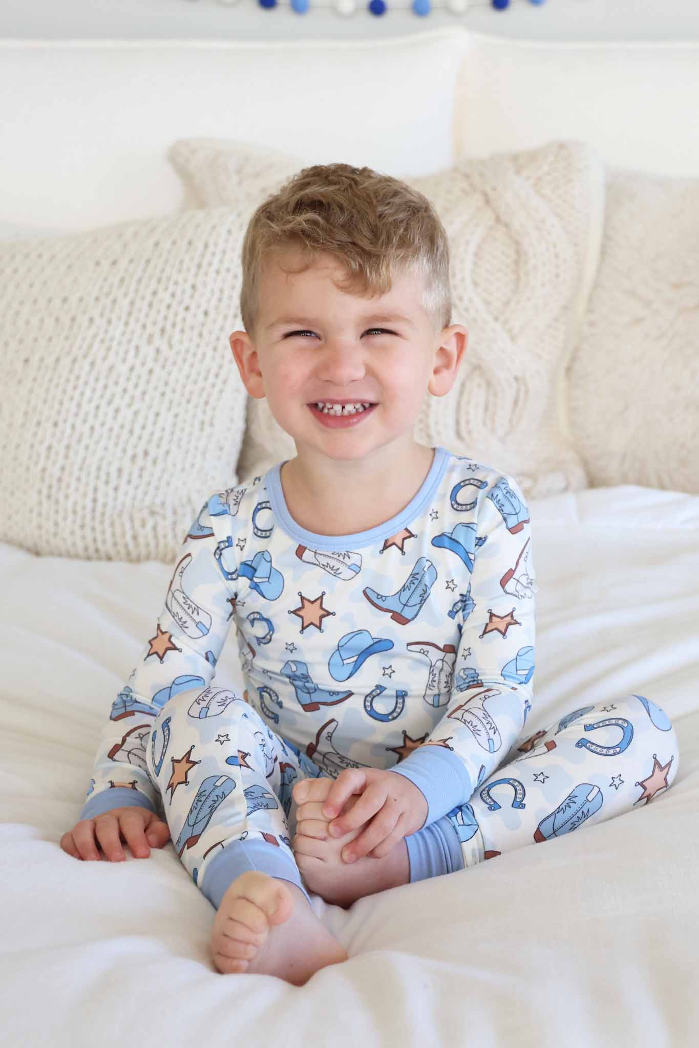 Caden Lane Blue | Rodeo Dreams Two Piece Pajama Set