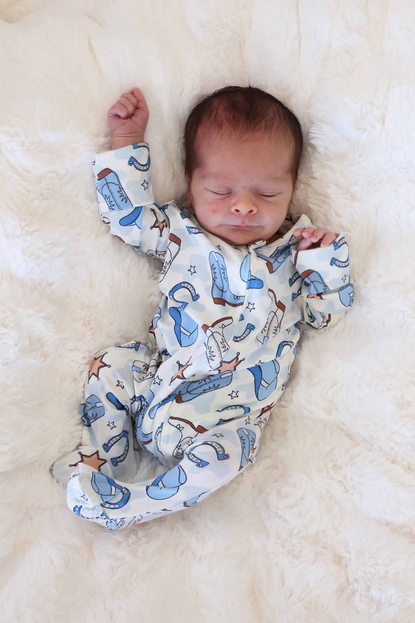 Caden Lane Blue | Rodeo Dreams Convertible Zip Romper