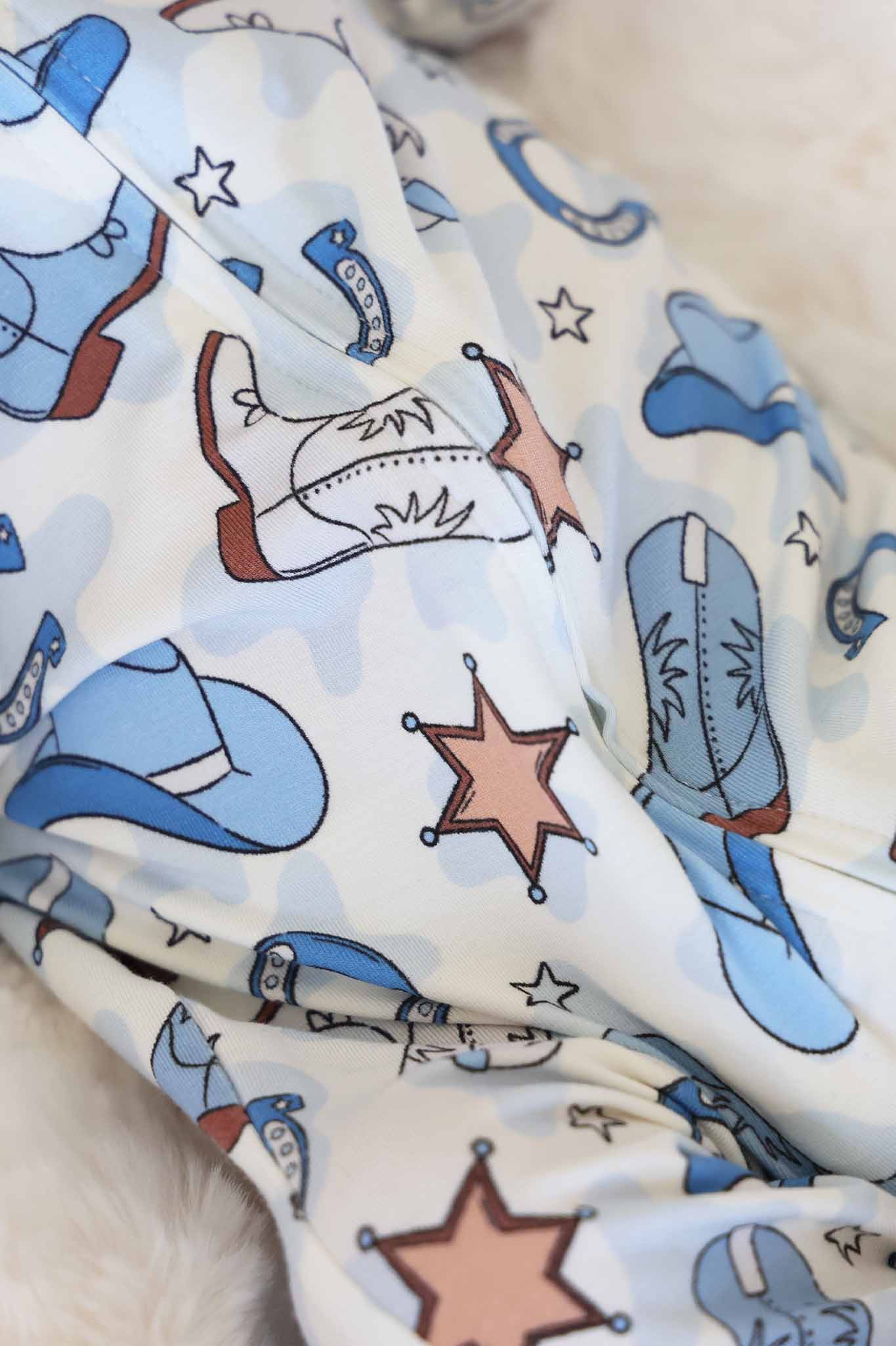 Caden Lane Blue | Rodeo Dreams Convertible Zip Romper