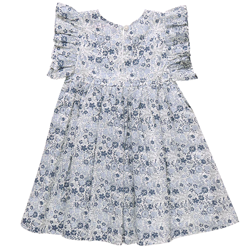 Pink Chicken Blue Verbena Floral | Sarita Dress