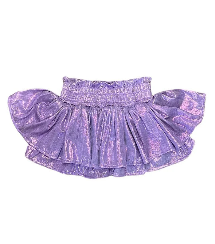 Lola + The Boys Lavender | Metallic Skort