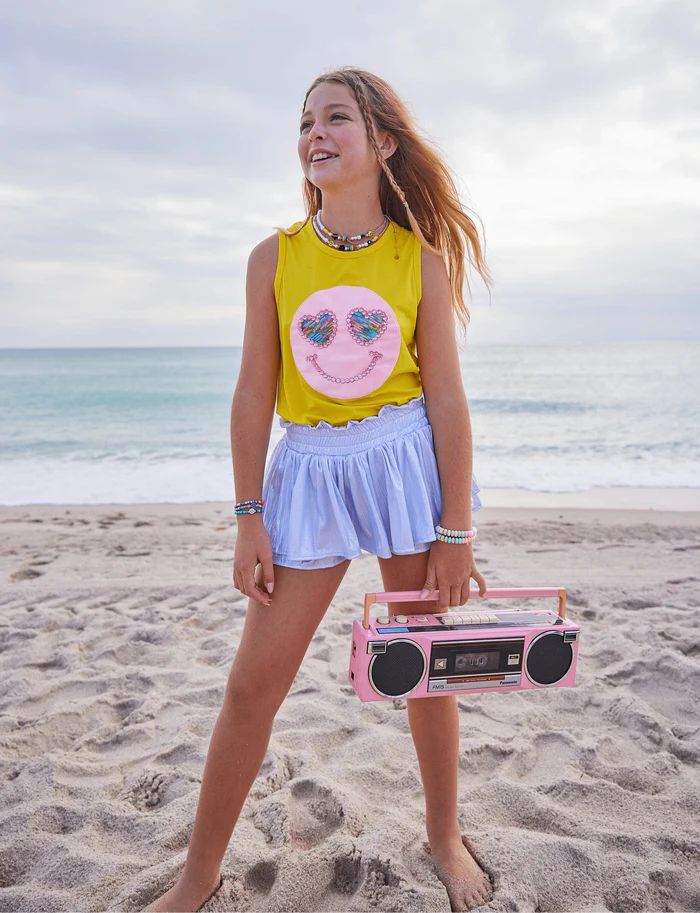 Lola + The Boys Silver | Metallic Skort