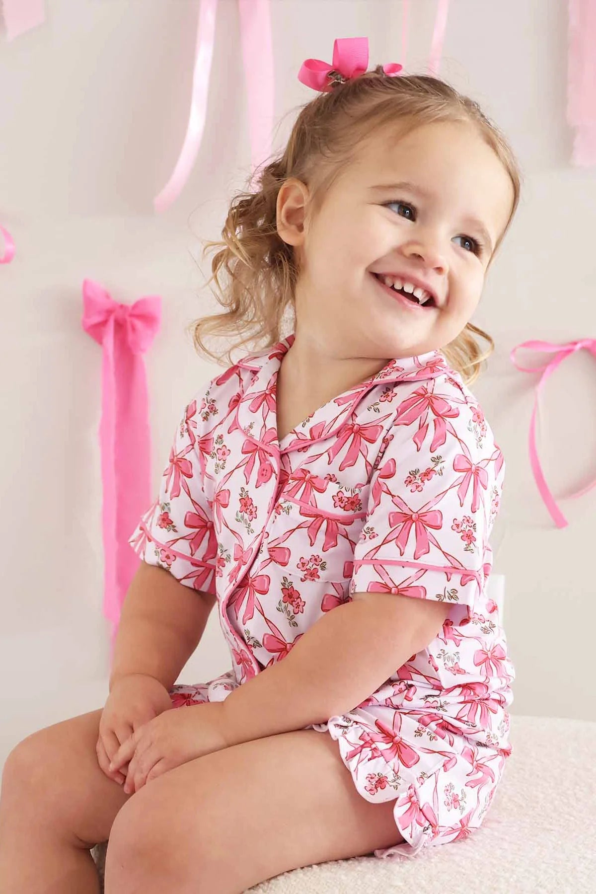 Caden Lane Pink | Bow Besties Two Piece Lounge Set
