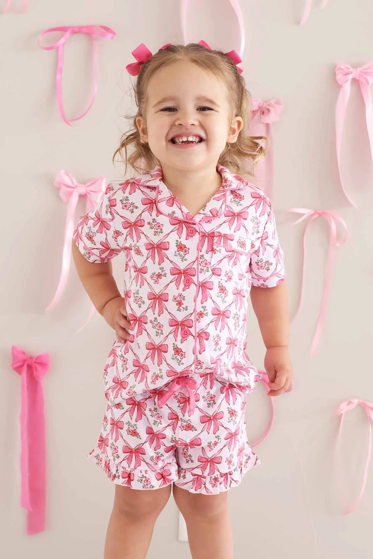 Caden Lane Pink | Bow Besties Two Piece Lounge Set