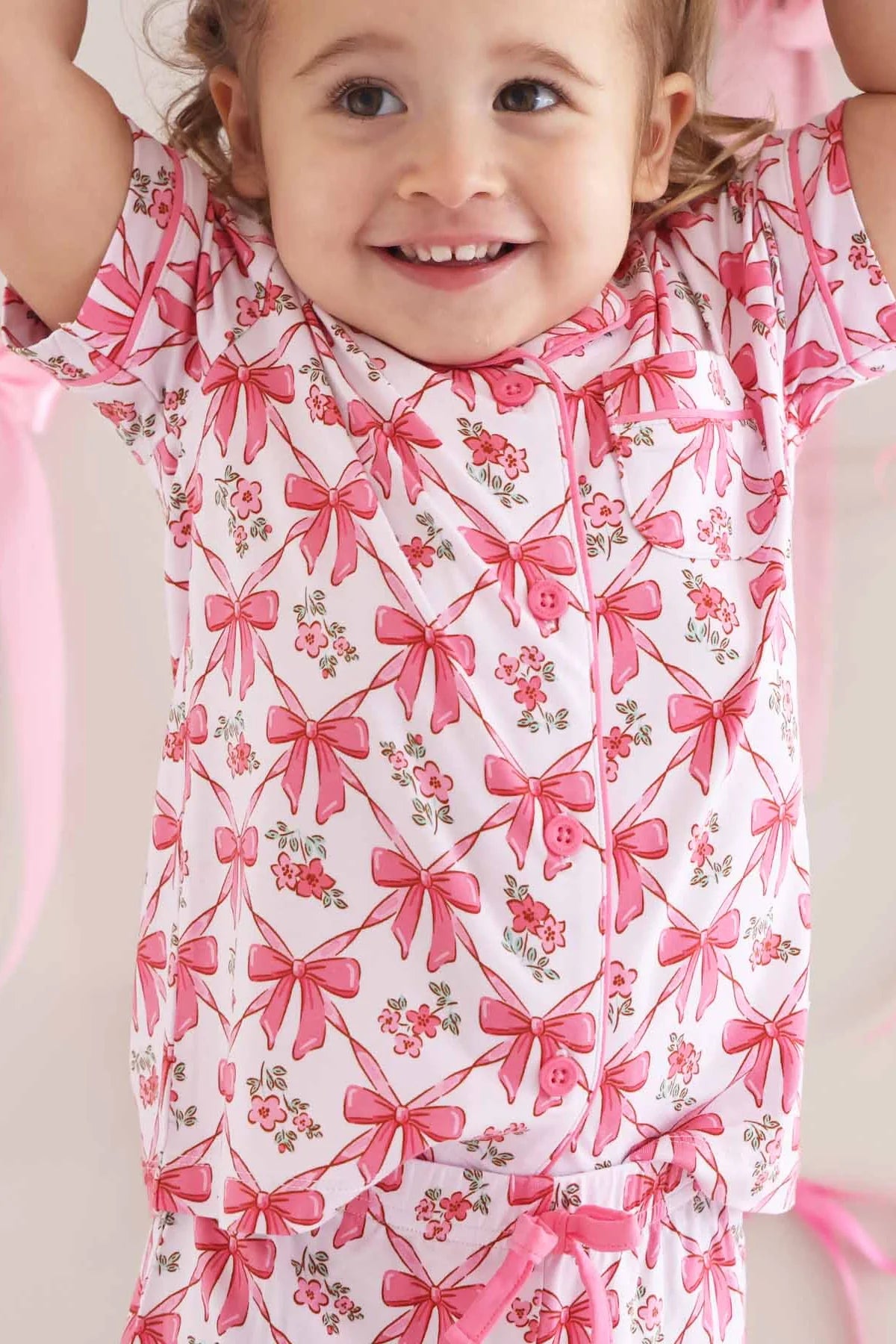 Caden Lane Pink | Bow Besties Two Piece Lounge Set