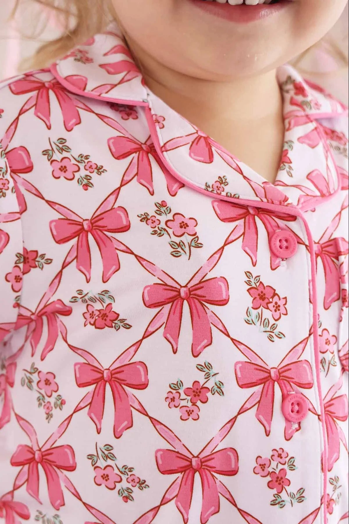 Caden Lane Pink | Bow Besties Two Piece Lounge Set