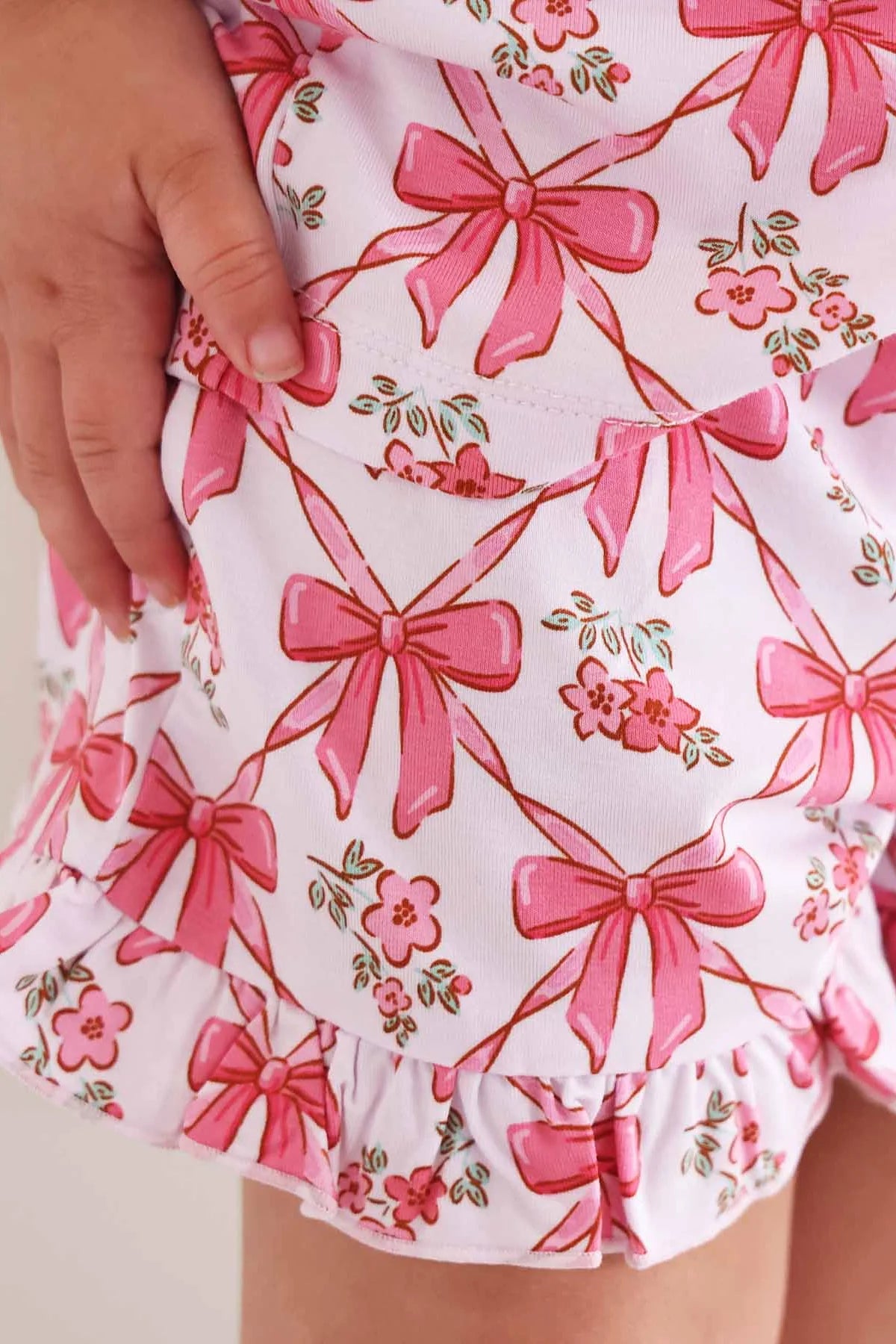 Caden Lane Pink | Bow Besties Two Piece Lounge Set