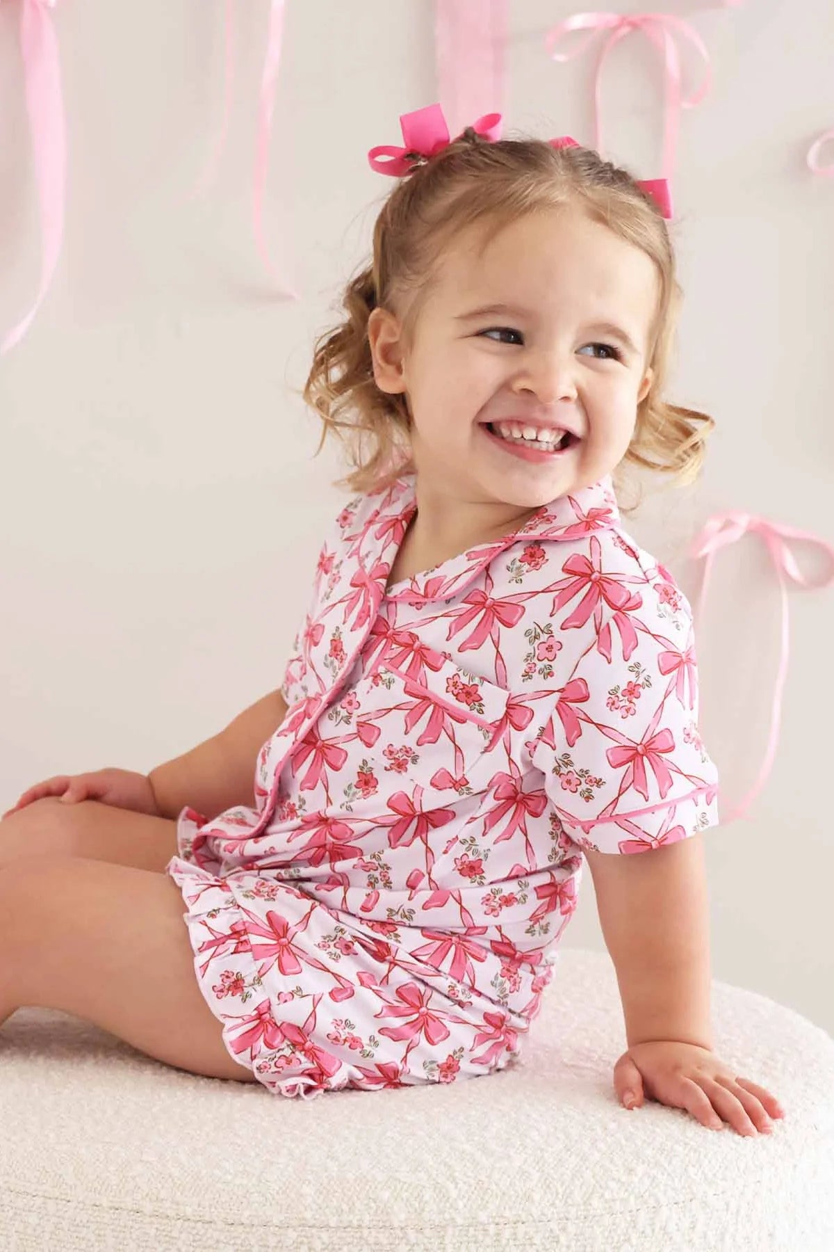 Caden Lane Pink | Bow Besties Two Piece Lounge Set