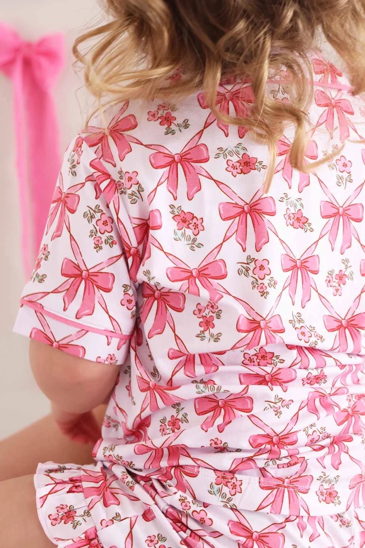 Caden Lane Pink | Bow Besties Two Piece Lounge Set