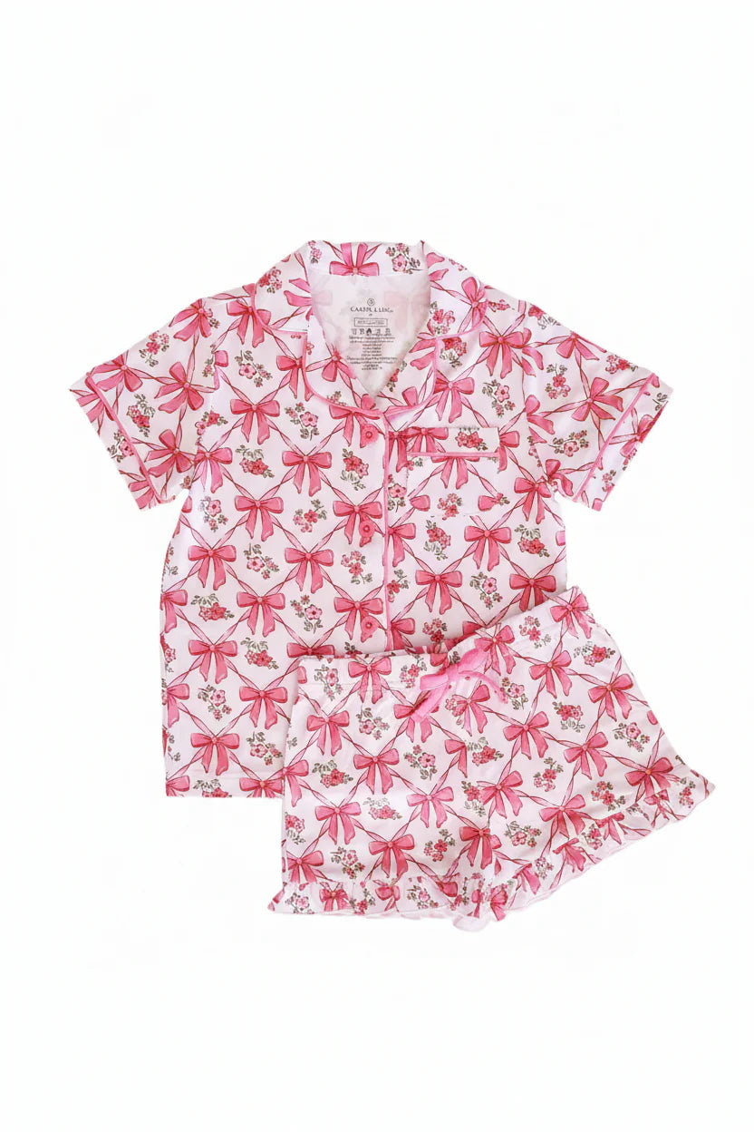 Caden Lane Pink | Bow Besties Two Piece Lounge Set