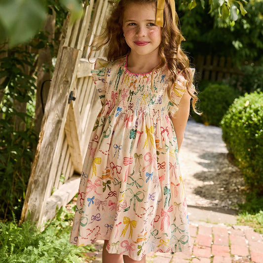 Pink Chicken Watercolor Bows | Stevie Dress