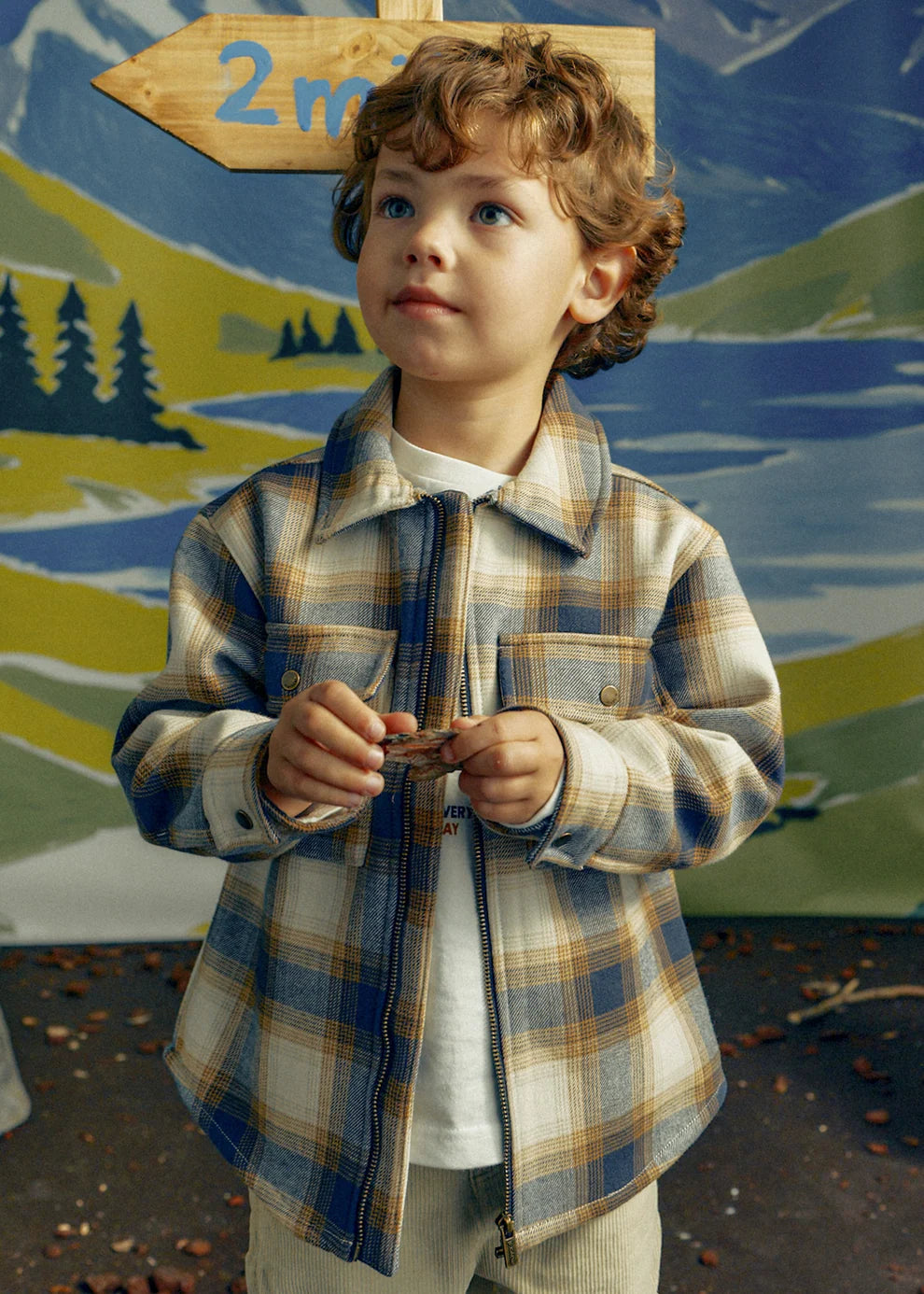 Mayoral Ink | Plaid Check Jacket