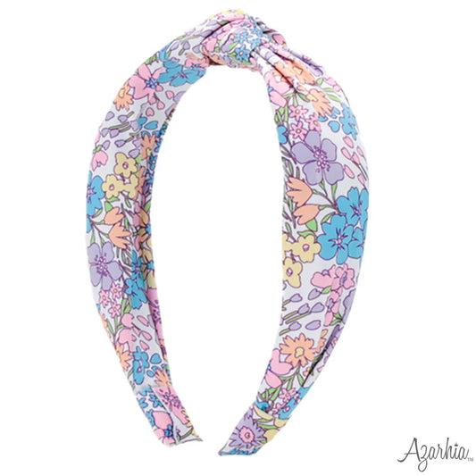 Azarhia Bright Floral Wild Flowers | Top Knot Headband