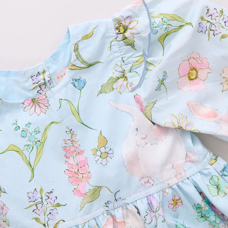 Pink Chicken Botanical Bunnies | Brooke Dress Set