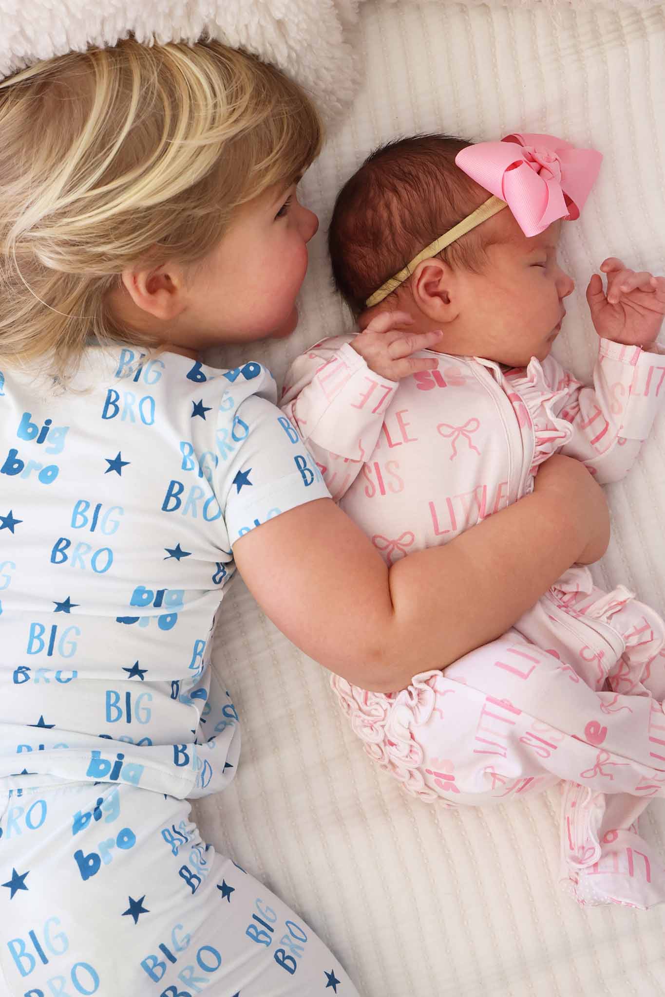 Caden Lane Pink | Little Sis Ruffle Zipper Footie