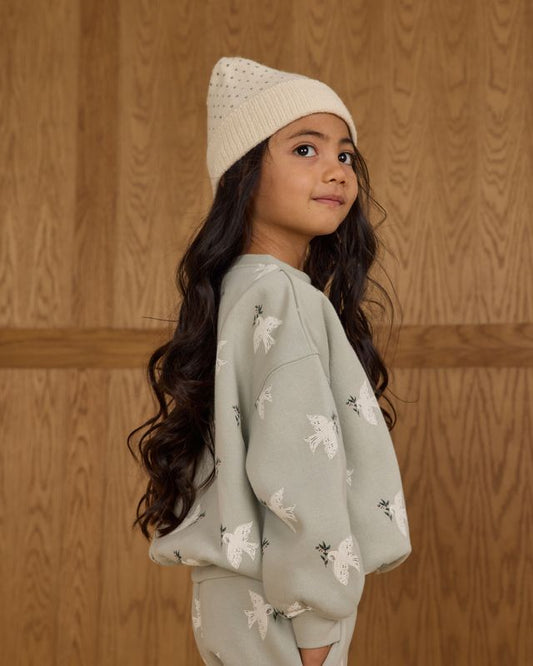 Rylee + Cru Pistachio Doves | Relaxed Sweatshirt