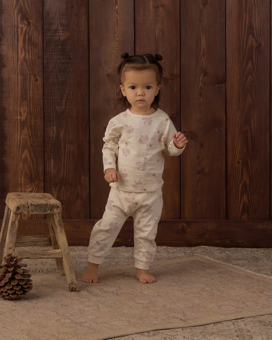 Rylee + Cru Natural Sparrows | Long Sleeve Tee + Pant Set