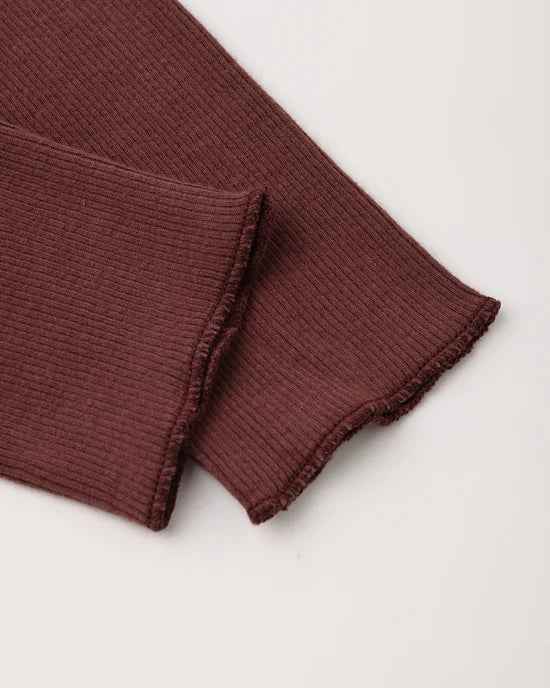 Quincy Mae Black Cherry | Ribbed Legging