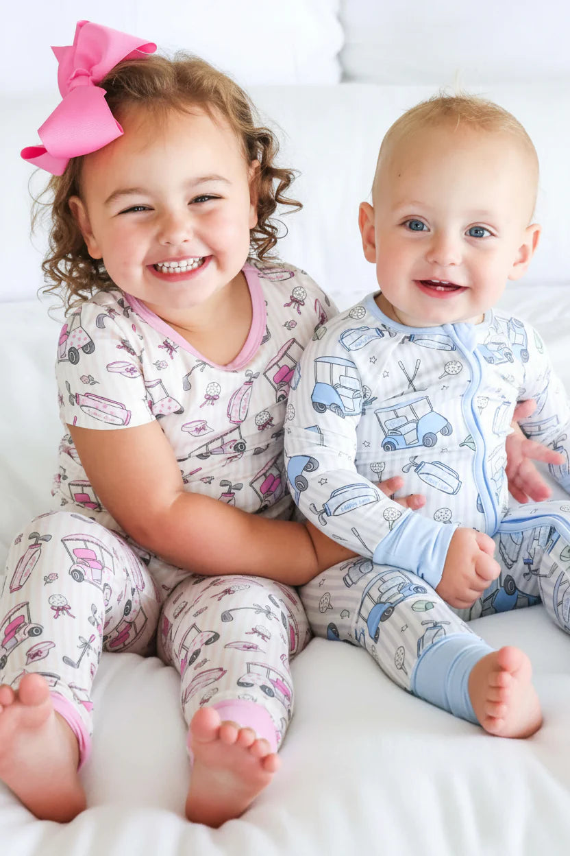 Caden Lane Pink | Caddie Crew Two Piece Bamboo PJ Set