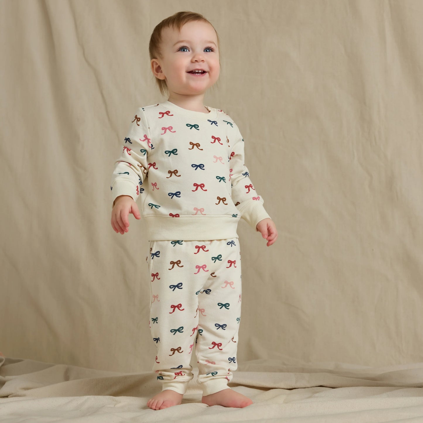 Pink Chicken X Coop Kids Tiny Bows | Jax Jogger Set