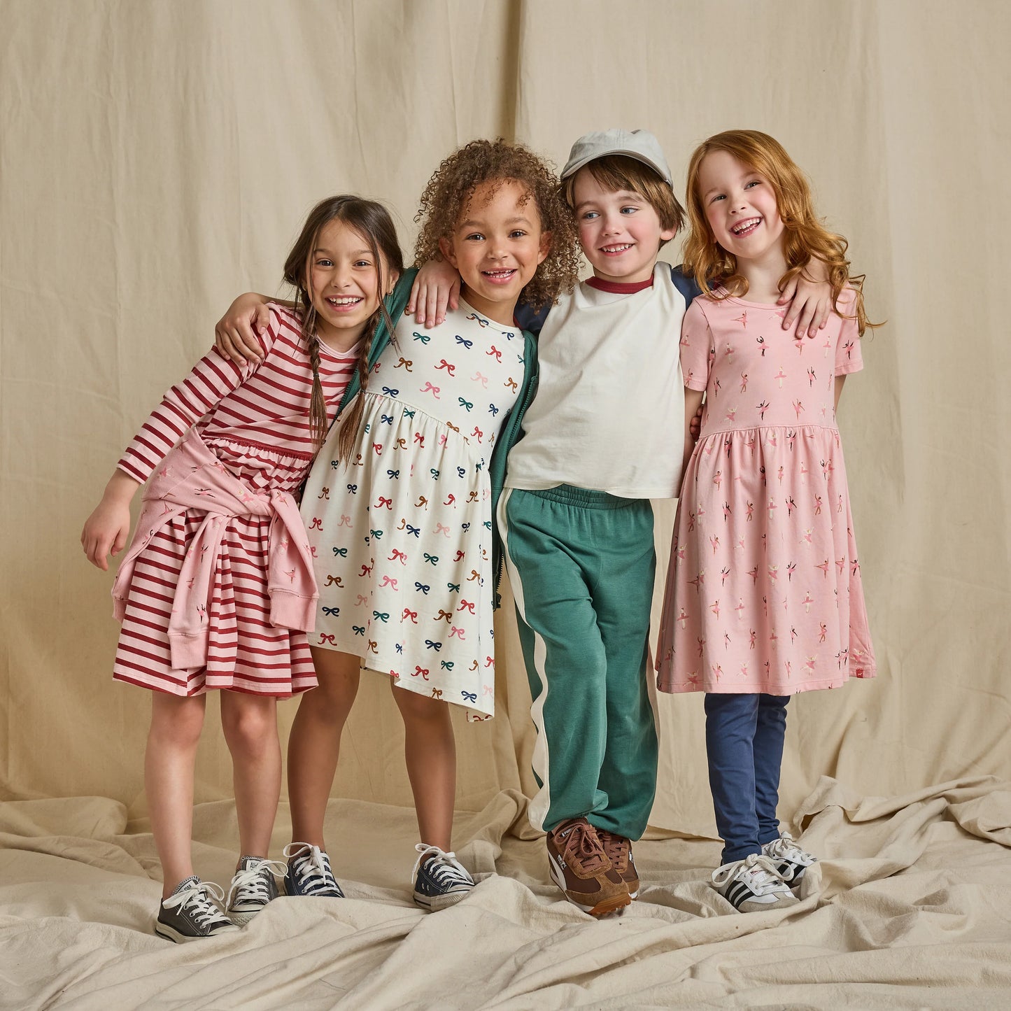 Pink Chicken X Coop Kids Tiny Bows | Sunny Dress