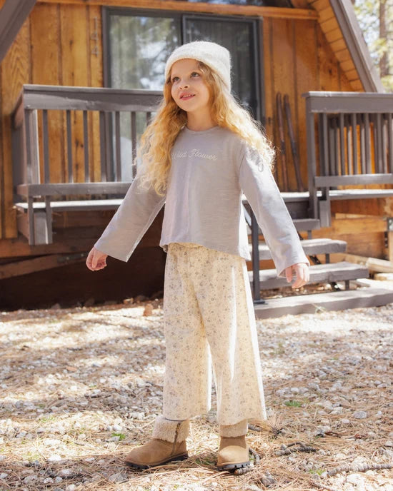 Rylee + Cru Natural Meadow | Wide Leg Pant