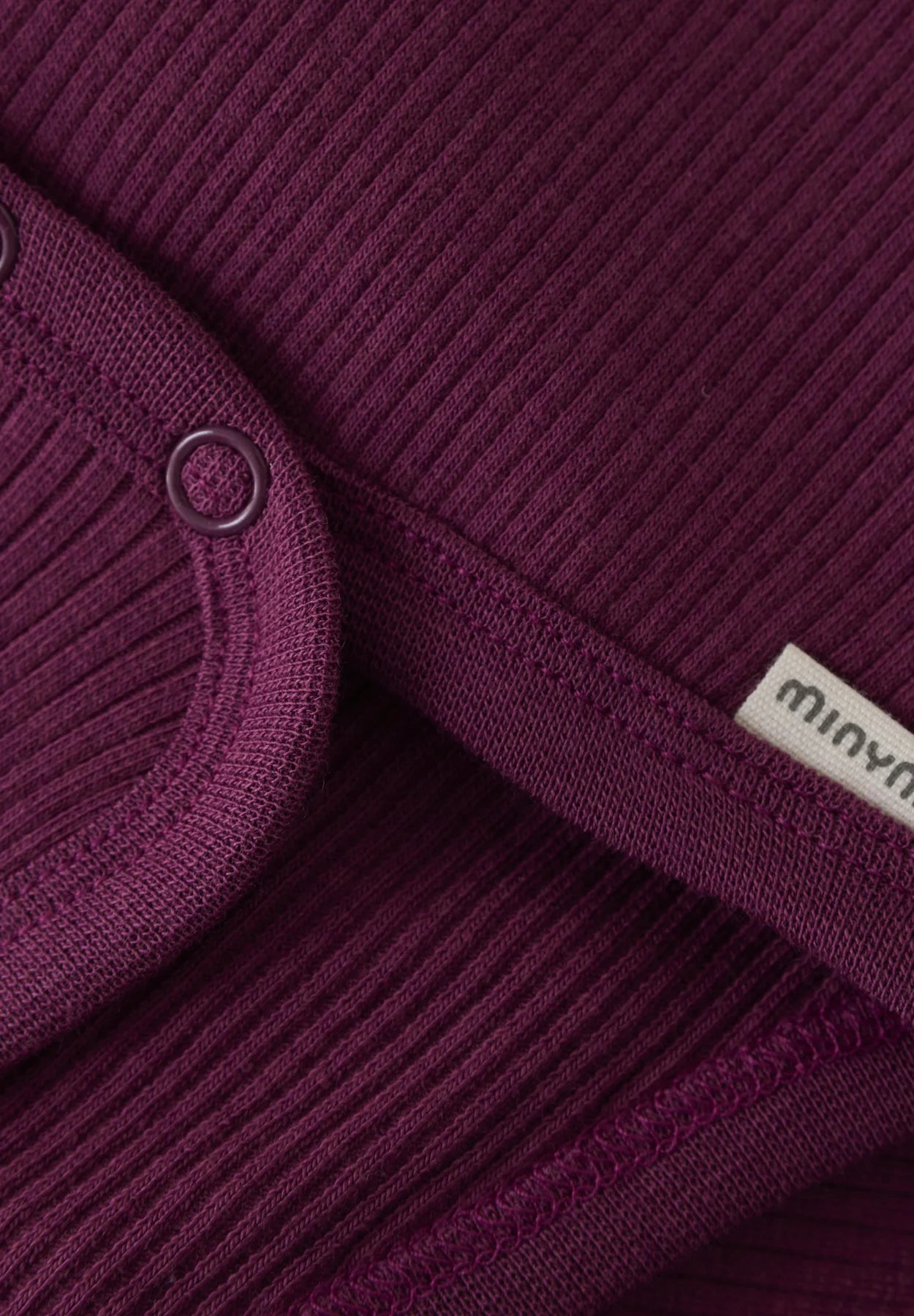 Minymo Raspberry Coulis | Ribbed Bodysuit