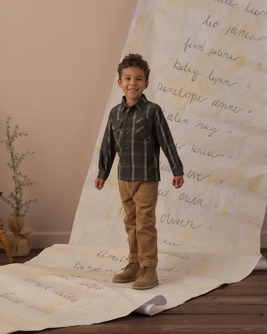 Rylee + Cru Evergreen Holiday Plaid | Pocketed Flannel Shirt