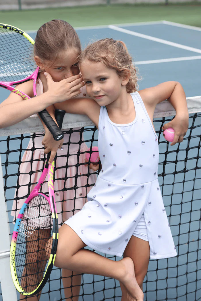 Lola + The Boys Lavender Heart | Scuba Tennis Dress